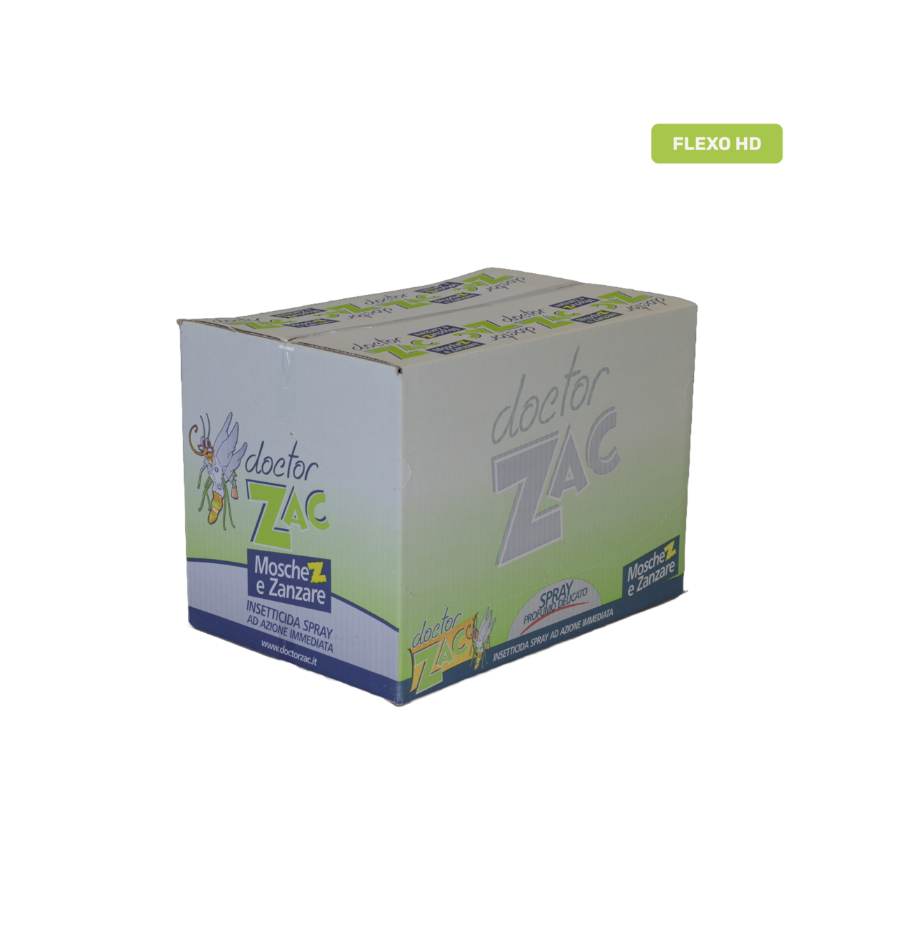 Scatola Americana stampa Flexo Hd in 5 colori verde blu, nero, giallo, rosso