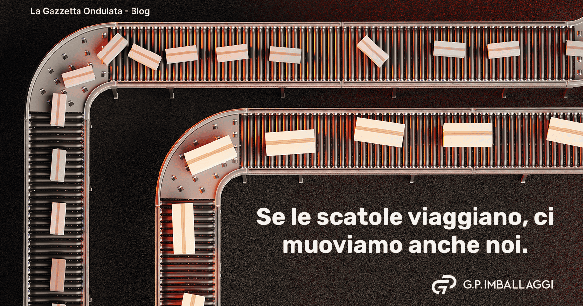 Immagine Con Delle Scatole Su Un Nastro Trasportatore E Una Scritta Se Le Scatole Viaggiano Ci Muoviamo Anche Noi